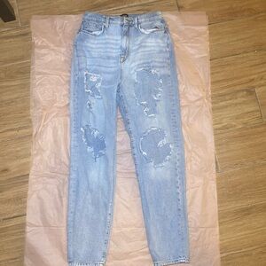 Urban outfitters BDG ripped distressed light wash Mom high rise jeans